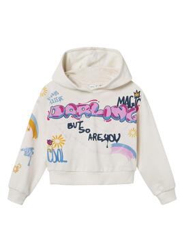 Moletom Name It Fliditte branca para menina