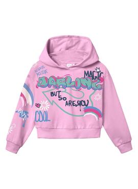 Moletom Name It Fliditte rosa para menina
