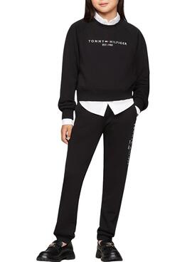 Fato de treino Tommy Hilfiger Basic preto para menina