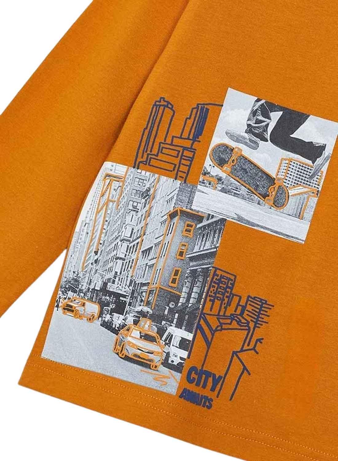 T-shirt Mayoral cidade laranja para menino