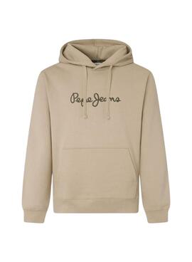 Moletom Pepe Jeans New Joe Hoodie bege para homem