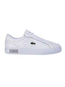 Ténis Lacoste Powercourt Croco Branco para mulher