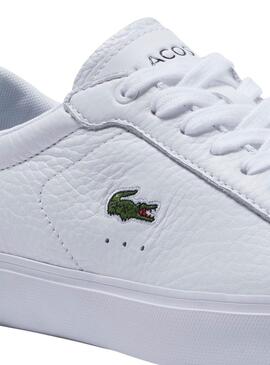 Ténis Lacoste Powercourt Croco Branco para mulher