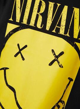 Camiseta Name It Nirvana preta.