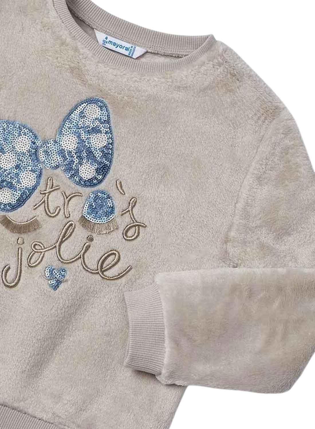 Moletom Mayoral de Pelo Cinza para menina