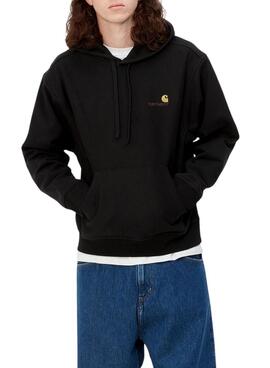 Moletom Carhartt Hoodie American Script Sweat Preto para homem