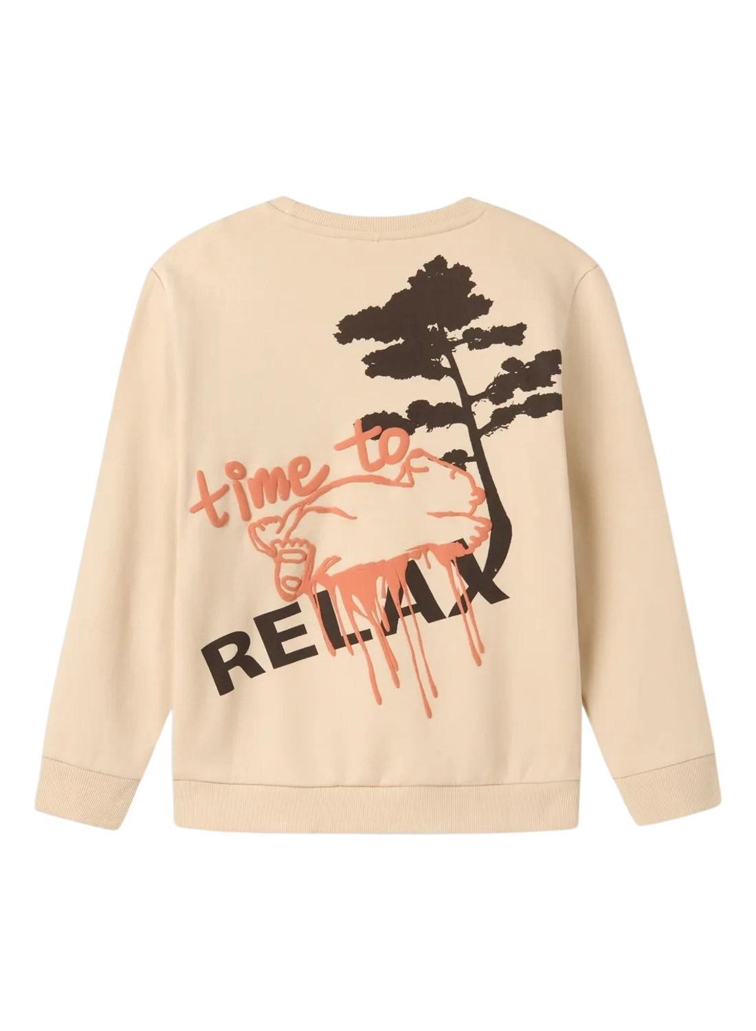 Moletom Name It Oputer Beje para menino