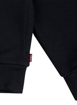 Moletom Levis Batwing com capuz preto para menina