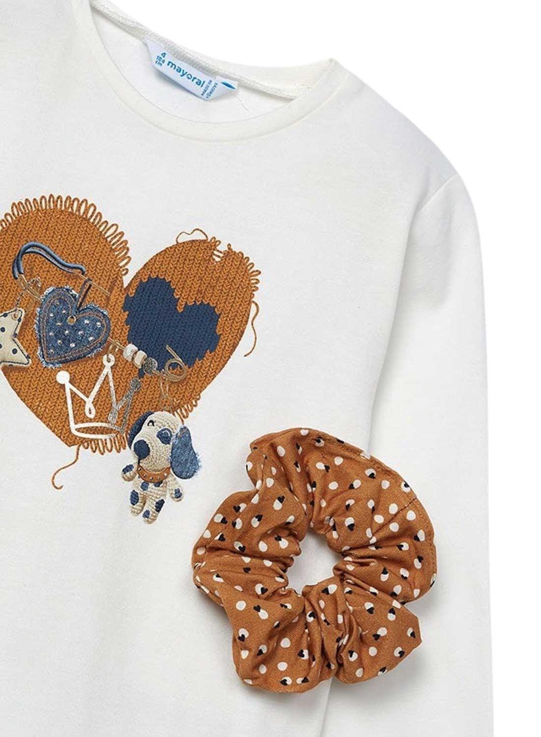 Camiseta Mayoral Love Punk Colete para menina