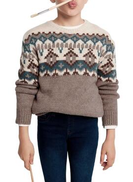 Camisola Mayoral Jacquard Borda para menina