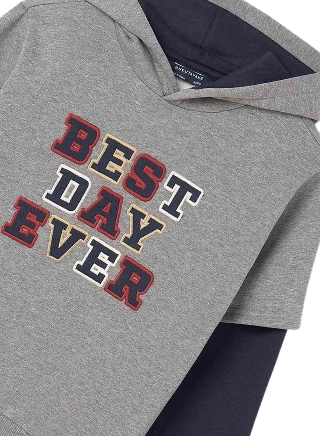 Moletom Mayoral de dupla manga cinza para menino