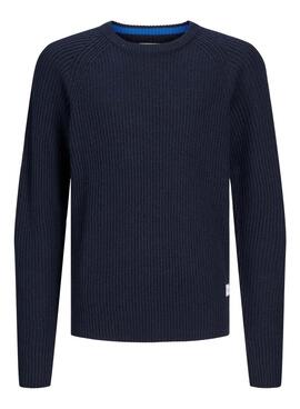 Camisola Jack and Jones Pannel Azul Marinho para menino