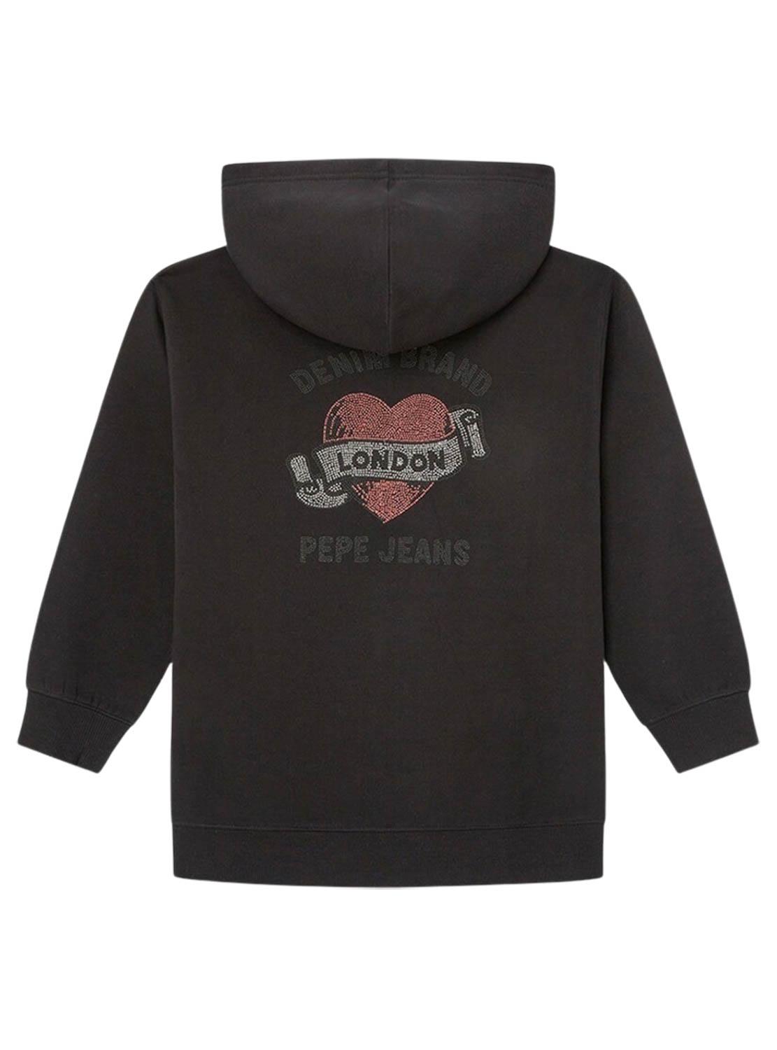 Moletom Pepe Jeans Tansley preto para menina