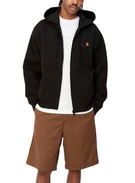 Sweatshirt Carhartt com Zíper Preta para homem