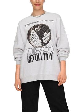 Moletom Only Daze Cinza para mulher