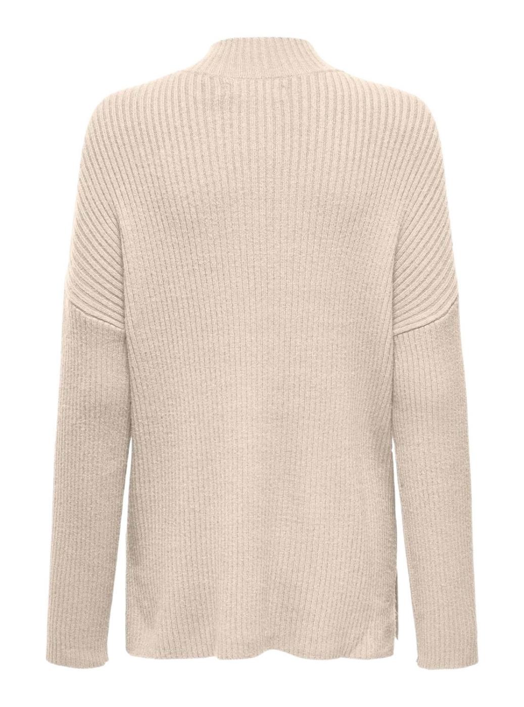 Camisola Only Katia Gola Alta Bege para mulher