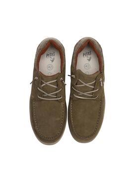 Sapatos Náuticos Walk In Pitas Omi Verde para Homem