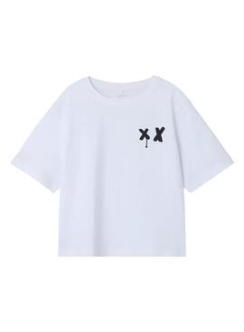 Camiseta Name It Sajo Branco para Menina