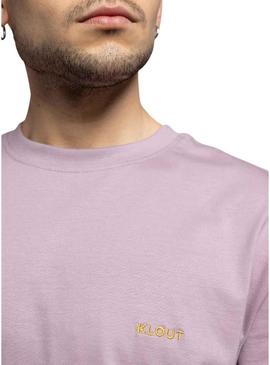Camisa básica Klout bordada em malva para homem.