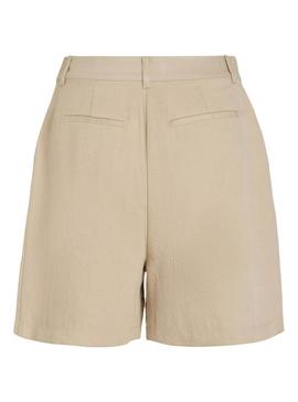Shorts Vila Viflea Bege para Mulheres