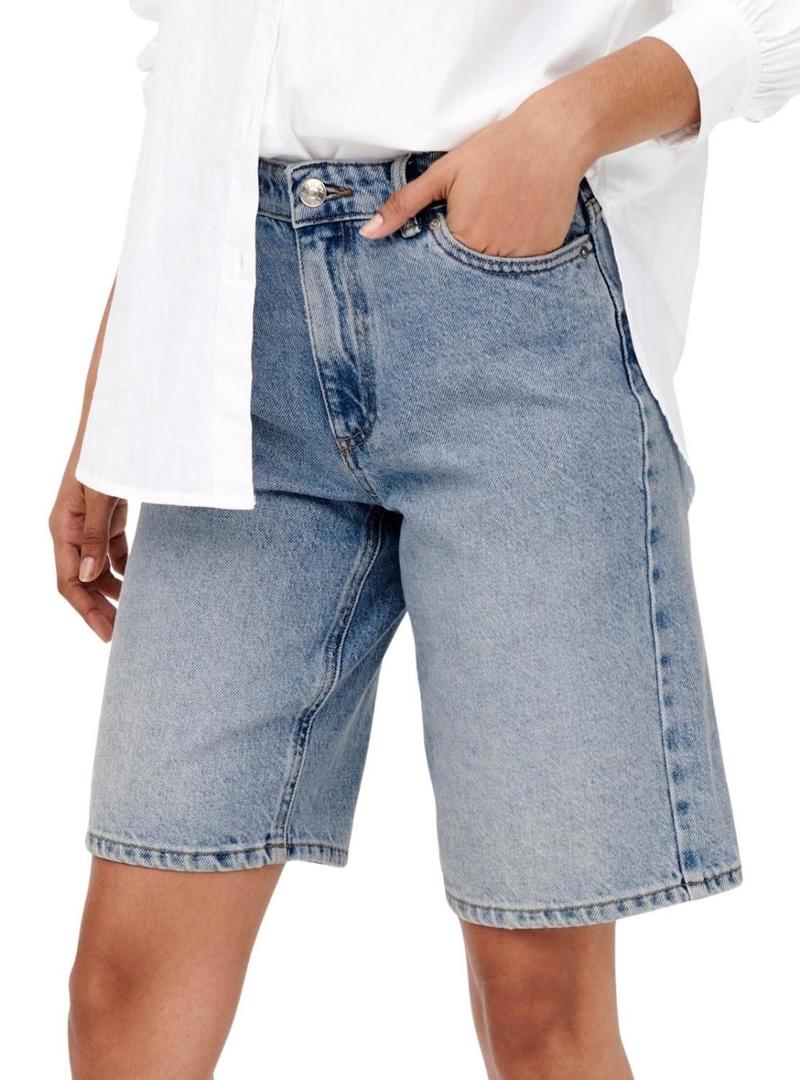 Shorts de ganga Only Sonny Wide para mulher.
