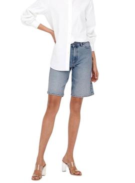 Shorts de ganga Only Sonny Wide para mulher.