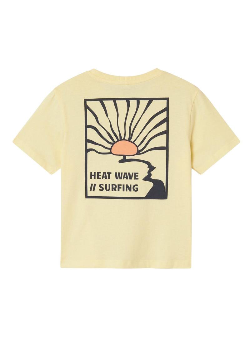 Camiseta Name It Haliam Amarela Para Menino