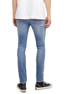 Calça de ganga Jack and Jones Glenn Fox lavada em azul para homem