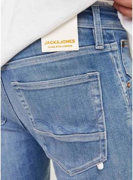 Calça de ganga Jack and Jones Glenn Fox lavada em azul para homem