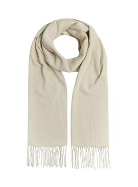 Cachecol Pieces Cella bege para mulher.