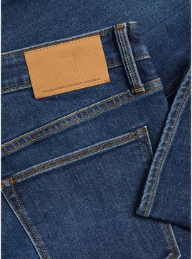 Calça de ganga Jack and Jones Gleen denim escuro para homem.