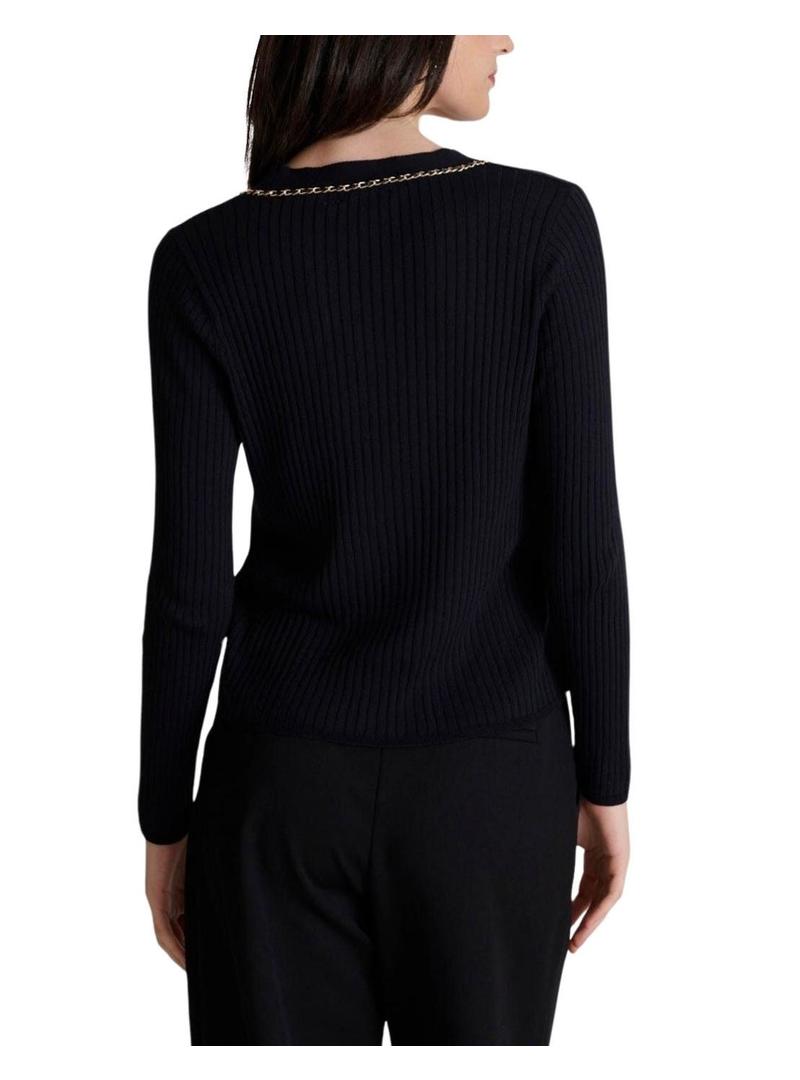 Jaqueta Naf Naf corrente preta para mulher.