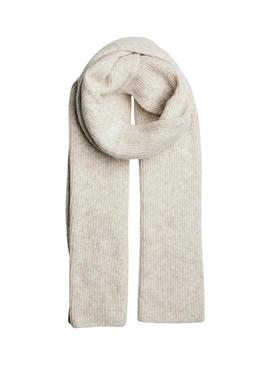 Cachecol Pieces Moella bege para mulher