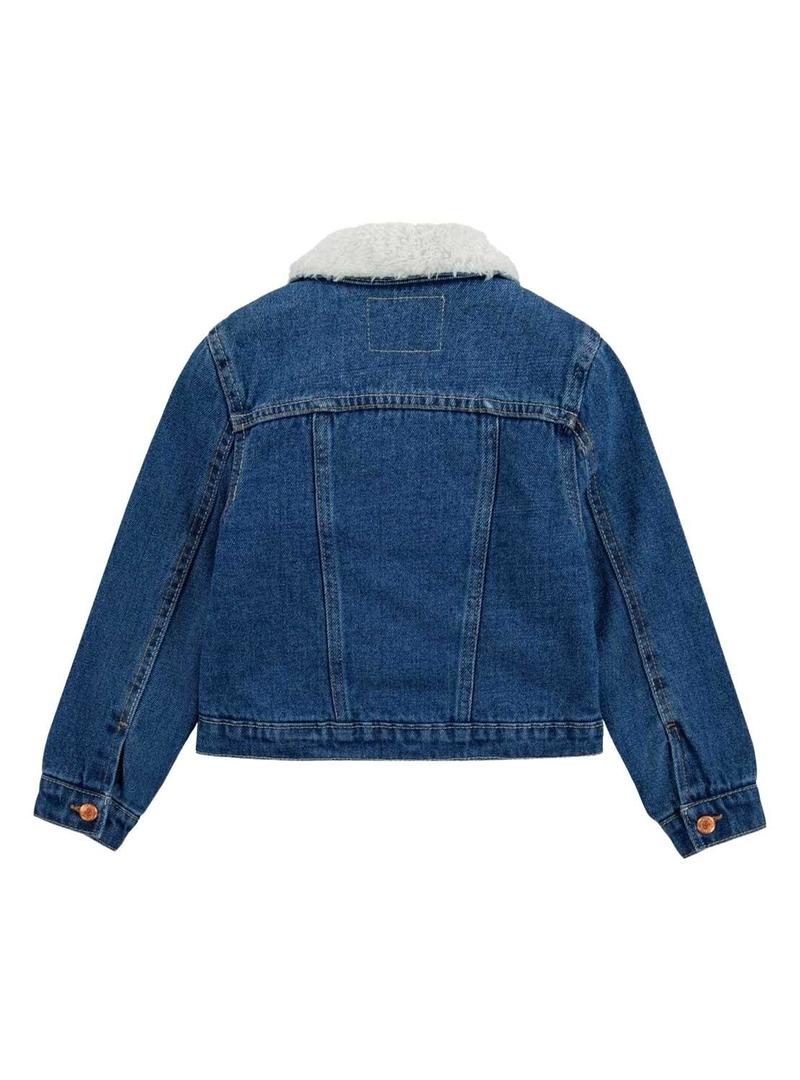 Jaqueta Levis Sherpa Trucker Azul para Menina