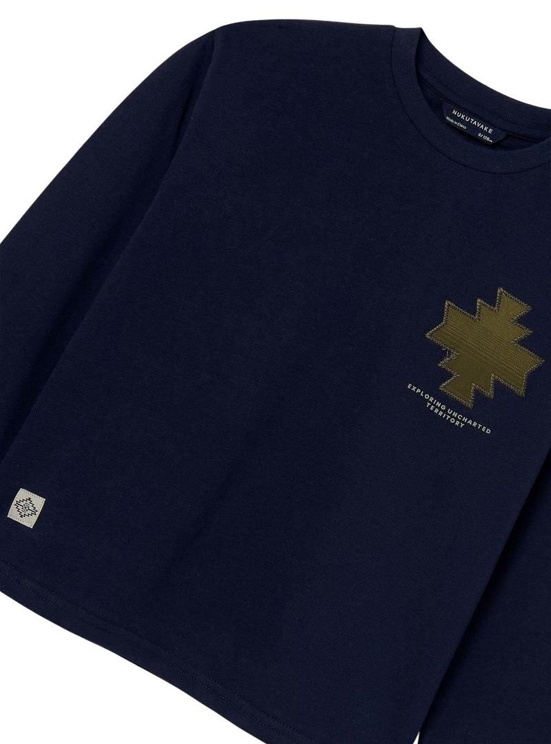 Camiseta Mayoral Aplicação azul marinho para menino.