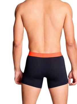 Caixa de presente Levis 3 cuecas preto neon para homem.