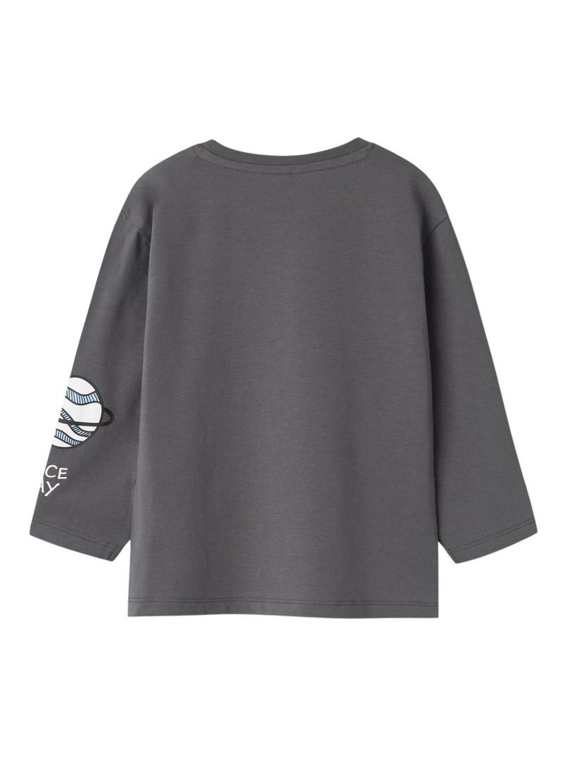 Camisa Name It Dalum Nasa cinza para menino