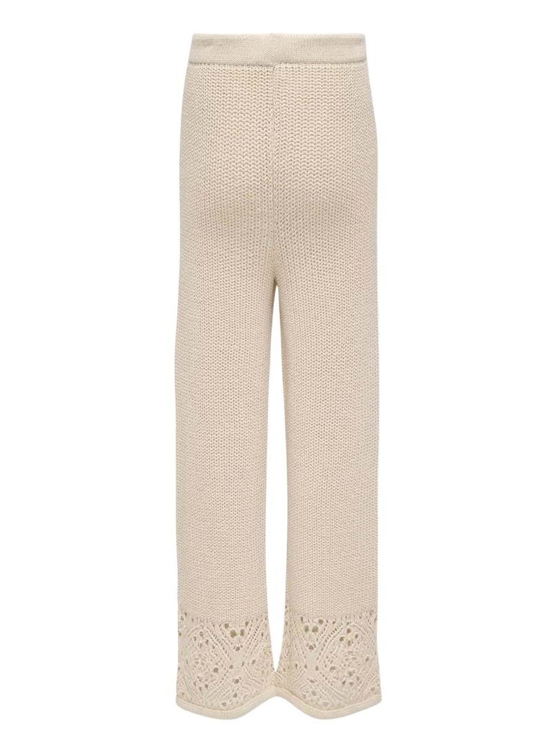 Calças de malha bege Only Meryl para menina.