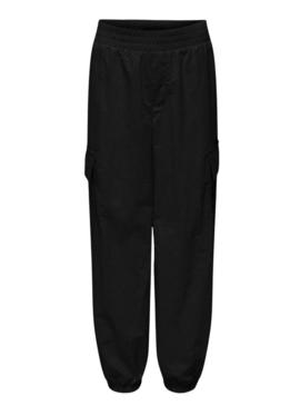 Calças Only Kogecho Cargo preta para menina