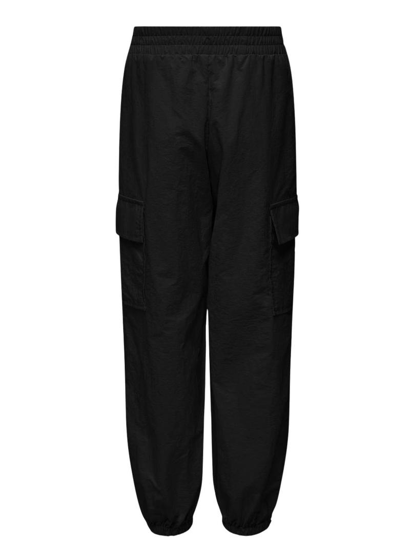 Calças Only Kogecho Cargo preta para menina