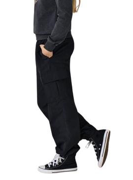 Calças Only Kogecho Cargo preta para menina