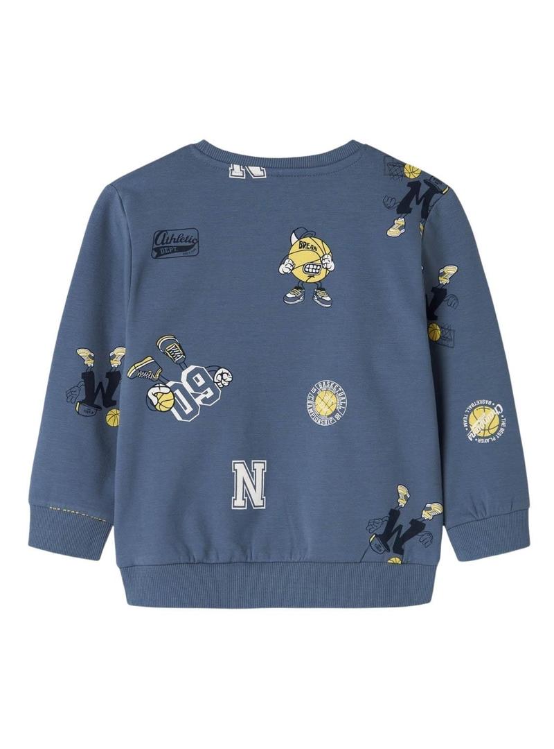 Moletom Name It Thim azul para menino