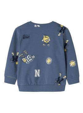 Moletom Name It Thim azul para menino