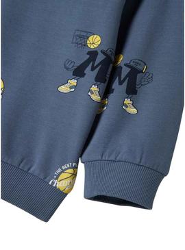 Moletom Name It Thim azul para menino