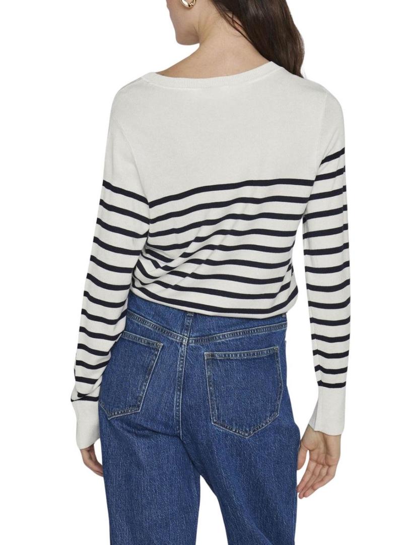 Jersey Vila Viwennie branco e azul para mulher.