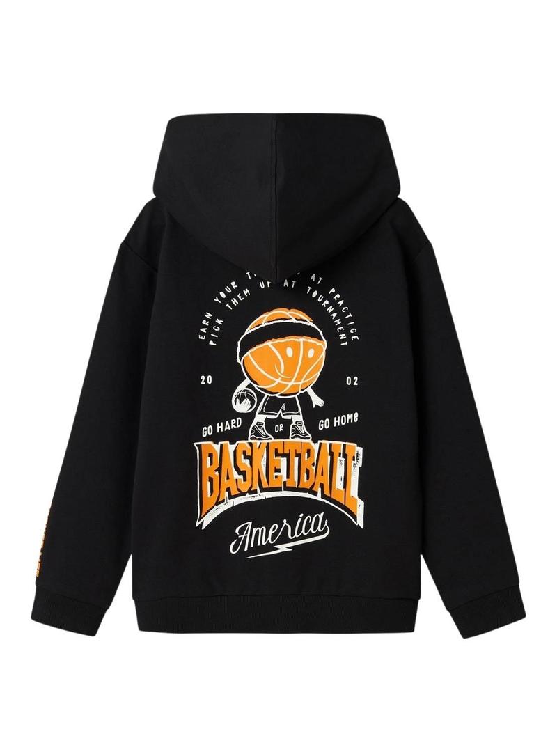 Moletom Name It Bertillo preto para menino.