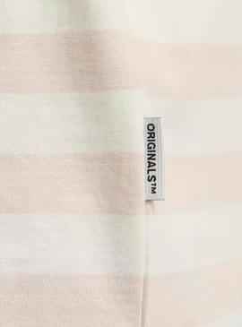 Camiseta Jack and Jones Vesterbro bege para criança.