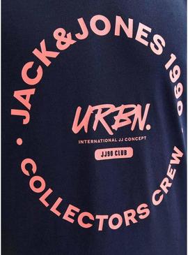 Camiseta Jack and Jones Simon azul marinho para criança.