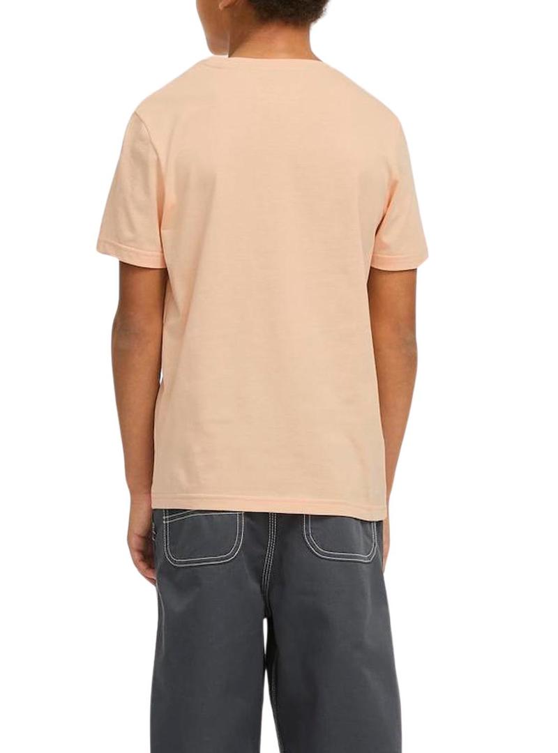 Camiseta Jack and Jones Simon laranja para criança