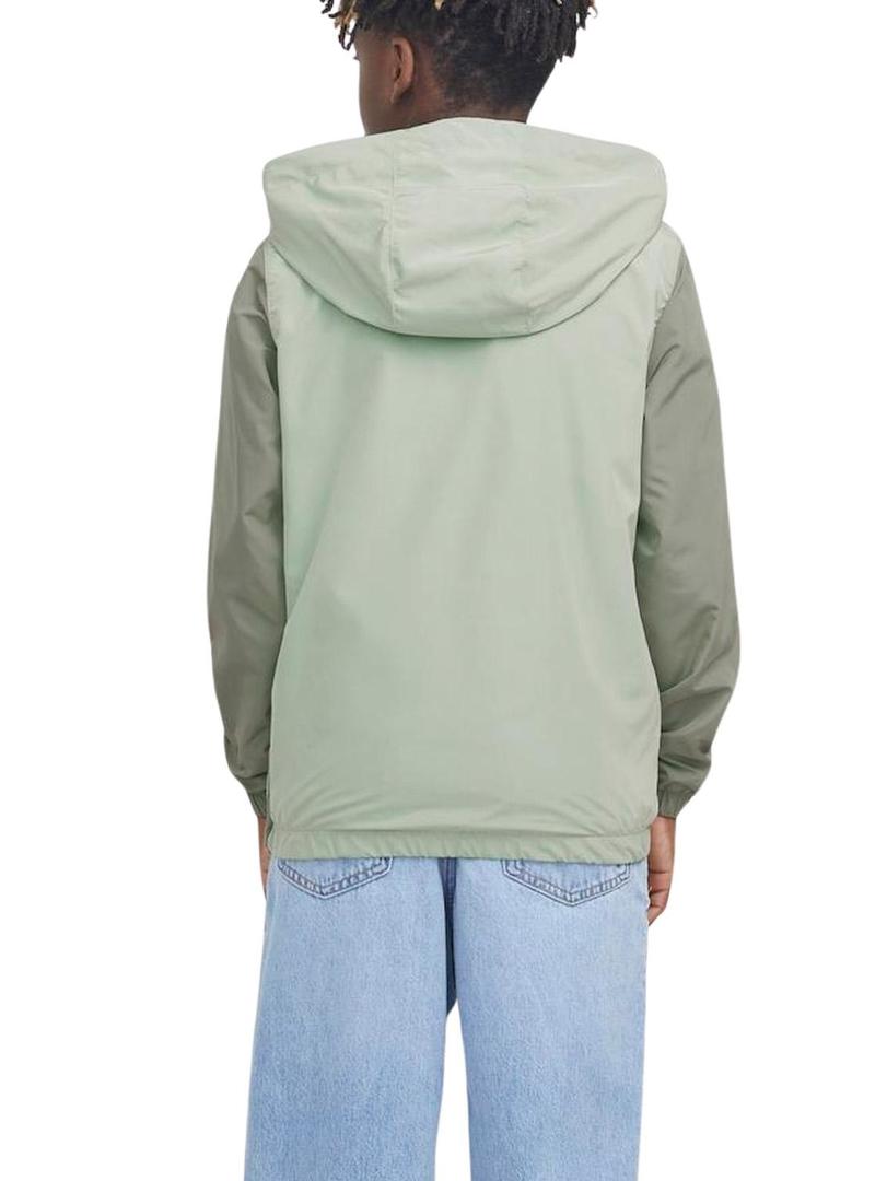 Corta-vento Jack and Jones Packable verde criança